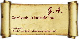 Gerlach Almiréna névjegykártya